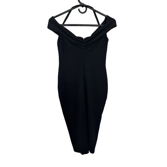 Nookie Athena Bodycon Evening Glam Halter Midi Dress Black NWT Medium - Picture 4 of 9